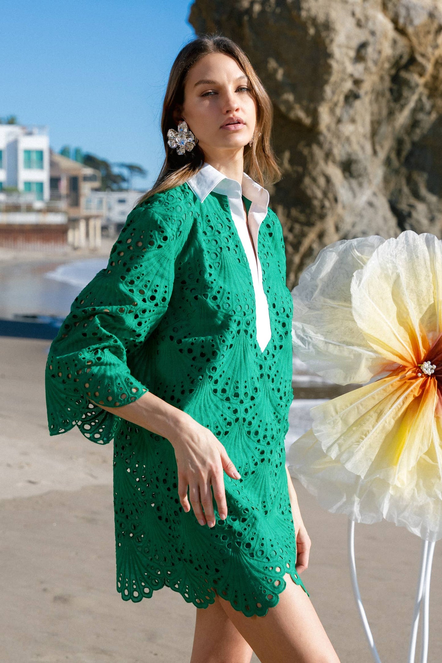 Emerald Coast Eyelet Mini Dress