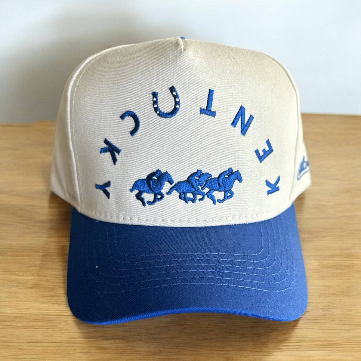 Kentucky Horse Snapback Hat – Embroidered Running Horses Cap (Red Or Blue)