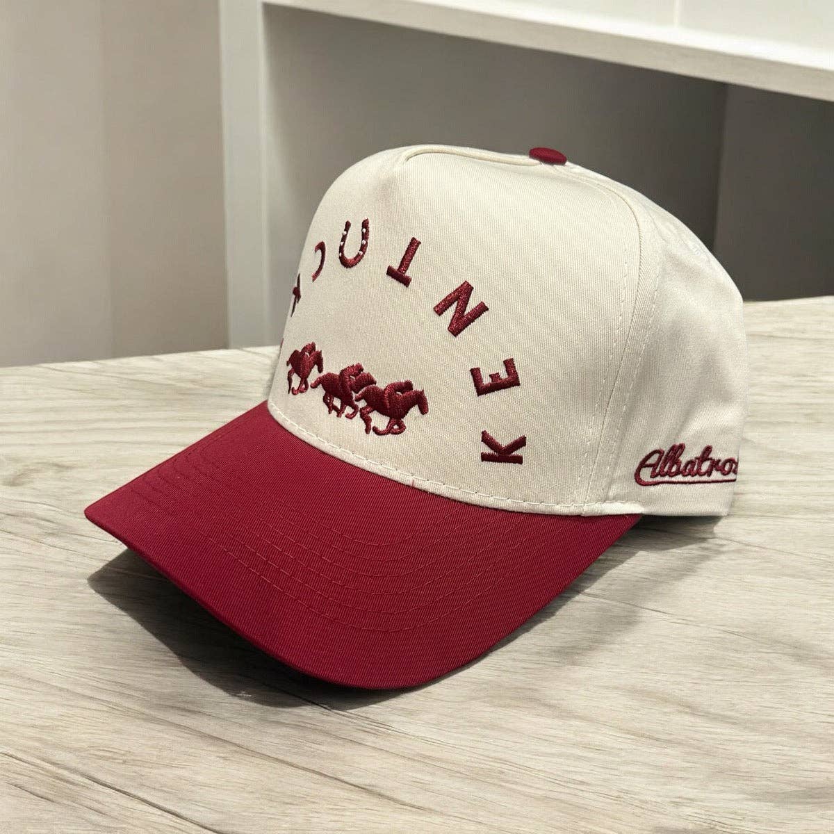 Kentucky Horse Snapback Hat – Embroidered Running Horses Cap (Red Or Blue)