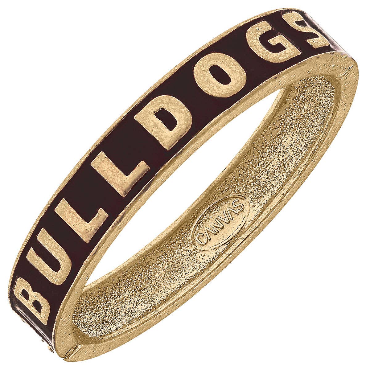 Georgia Bulldogs Enamel Hinge Bangle: Black