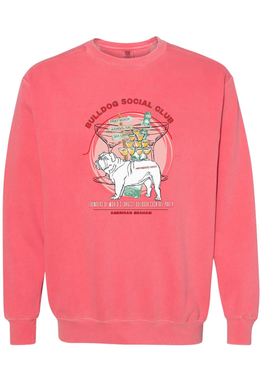 Cocktails, Anyone? Bulldog Social Club Sweatshirt - American Graham Apparel American Graham Apparel
