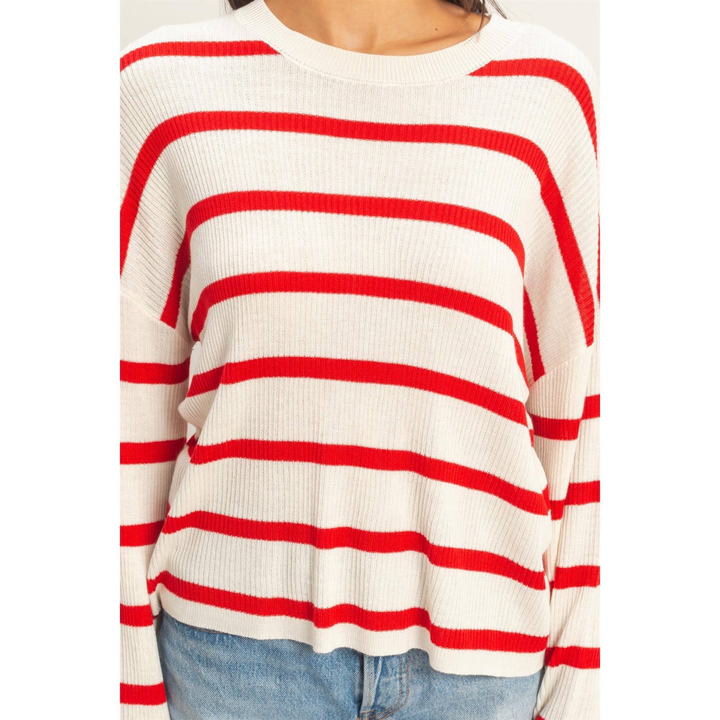 Americana Stripe Lightweight Knit Sweater