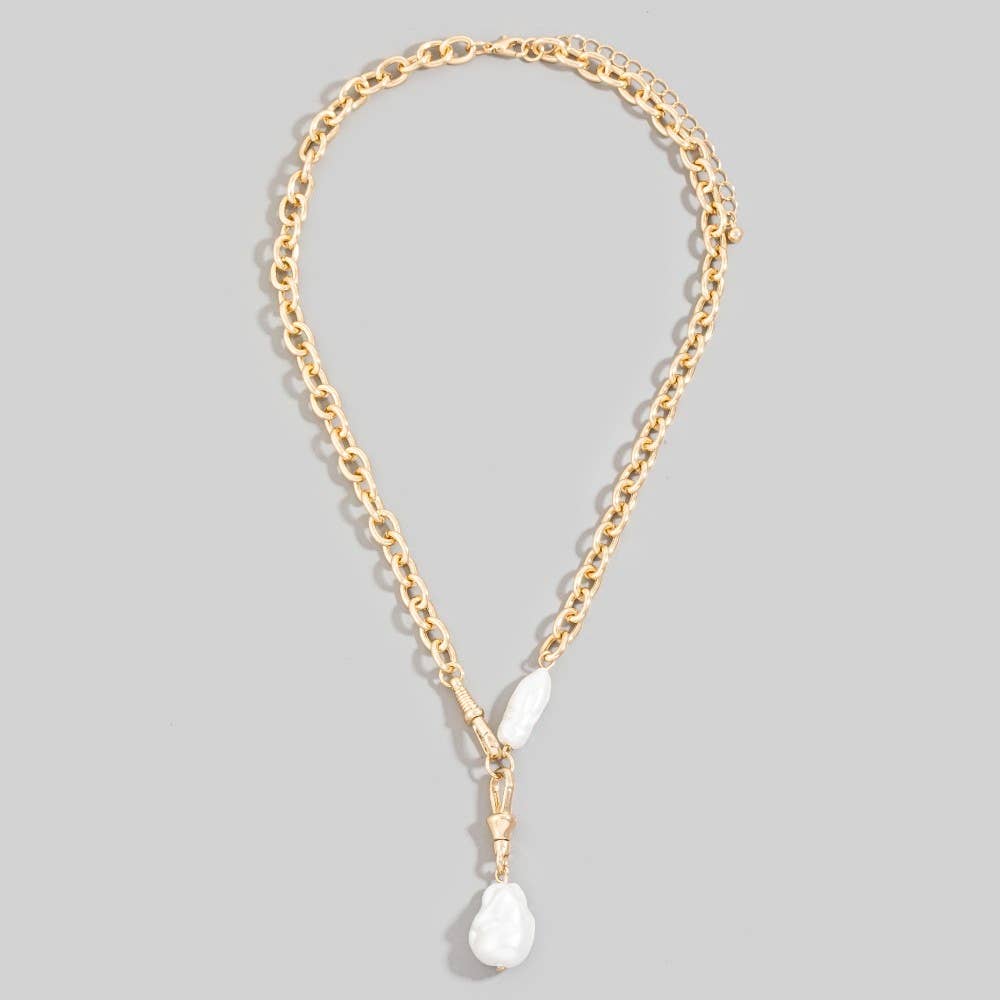Collier pendentif chaîne perle du sud