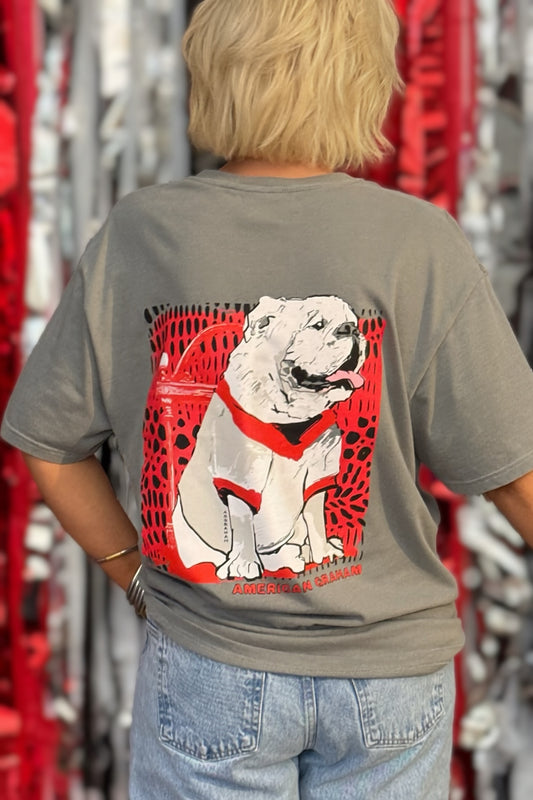 Classic Game Day Bulldog Comfort Colors® Graphic T-Shirt