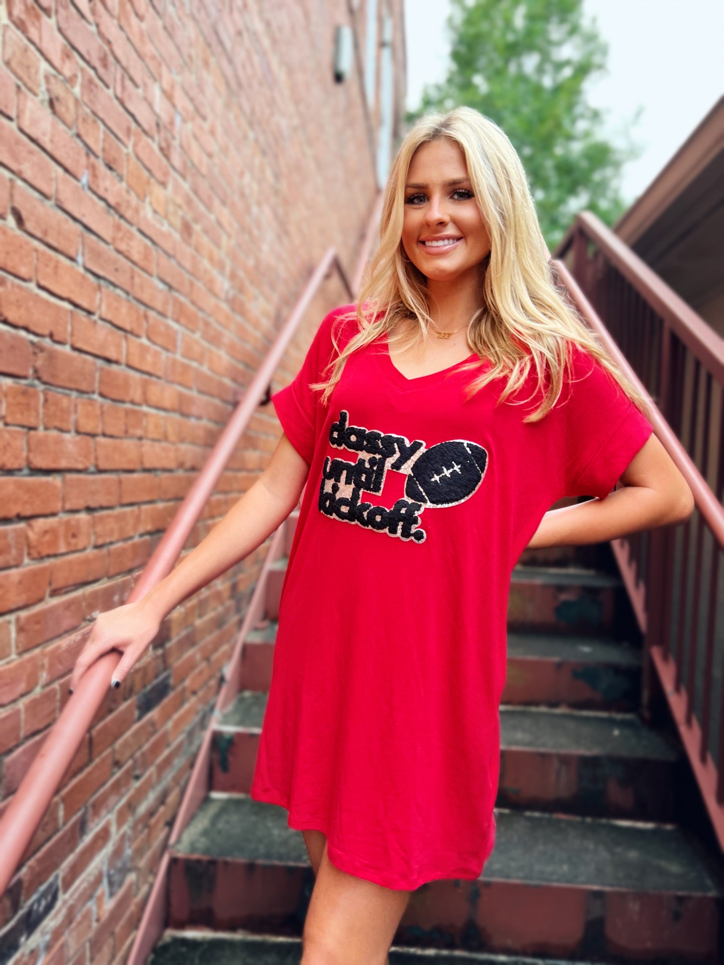 Classy Until Kick-Off T-Shirt Dress American Graham Apparel