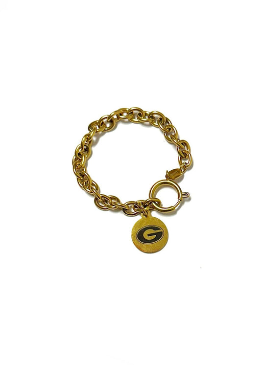 Gold Game Day Charm Bracelet by Betsy Pittard Design