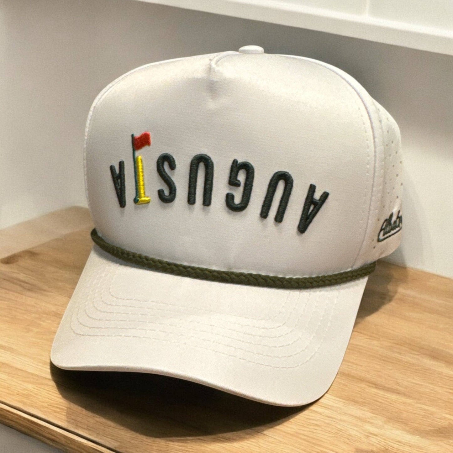 White Augusta Rope Snapback Hat