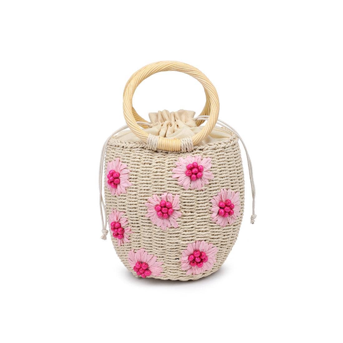 Emaline Pink Floral Satchel Bag