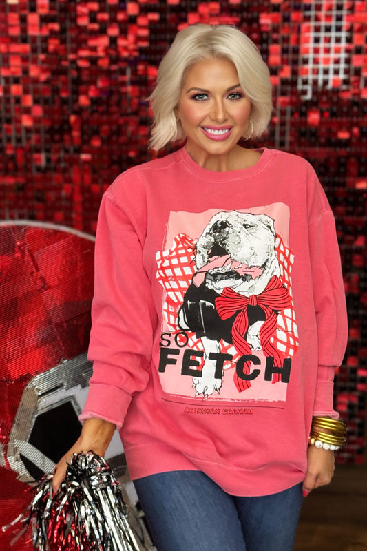 So Fetch Bulldog Comfort Colors Graphic Sweatshirt
