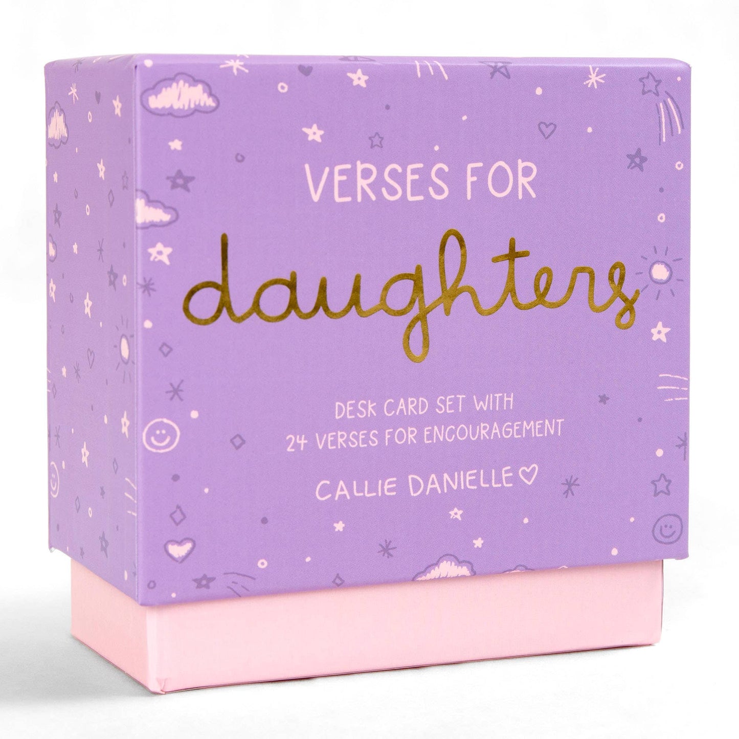 Verses for Daughters – Bible Verse Card Set with Acrylic Block Stand