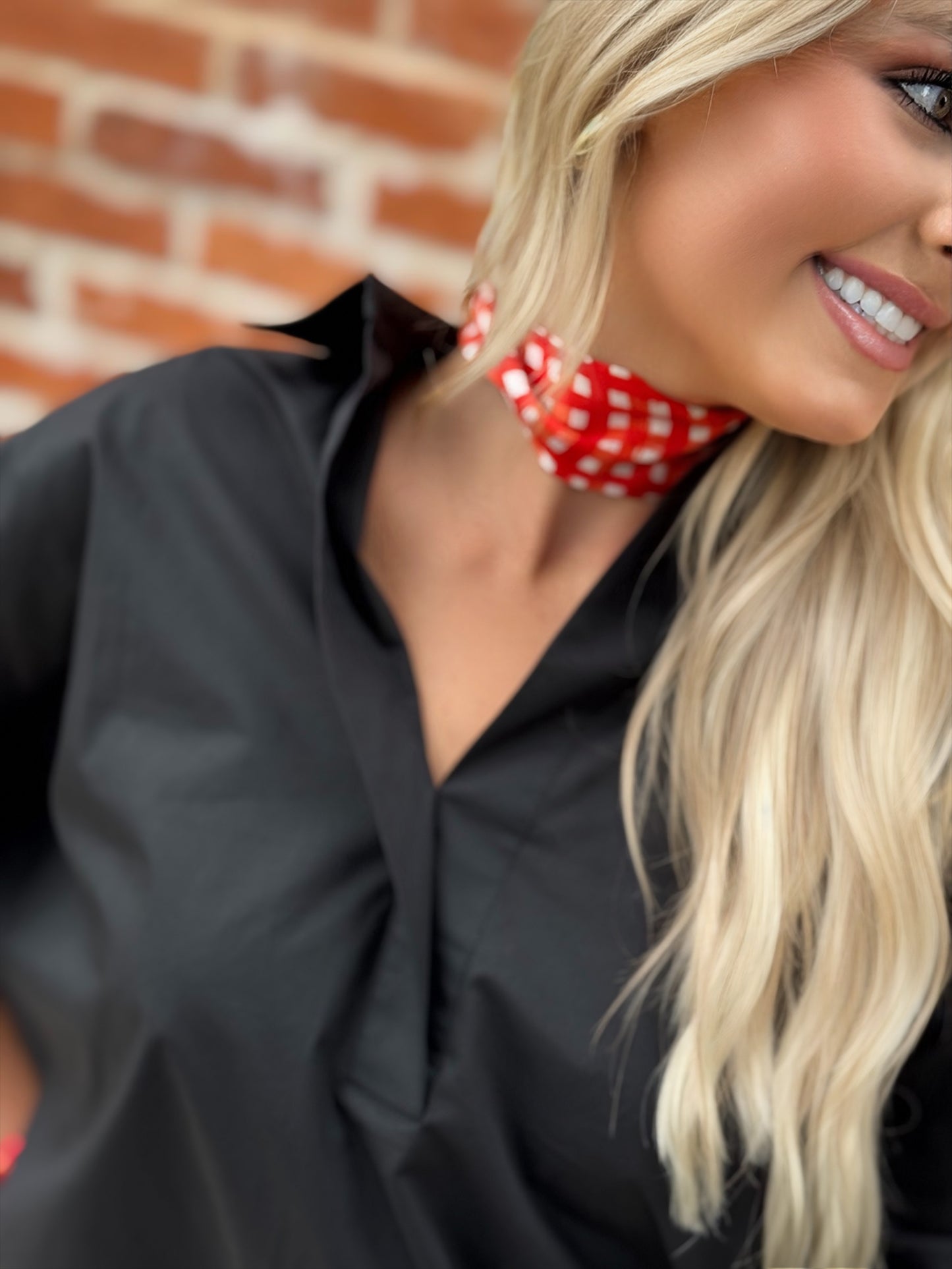 Everyday Ease Black Popover Cotton Shirt