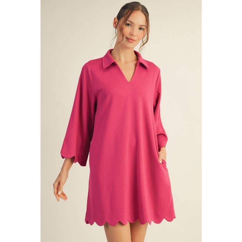 Solid Dress: RED / S