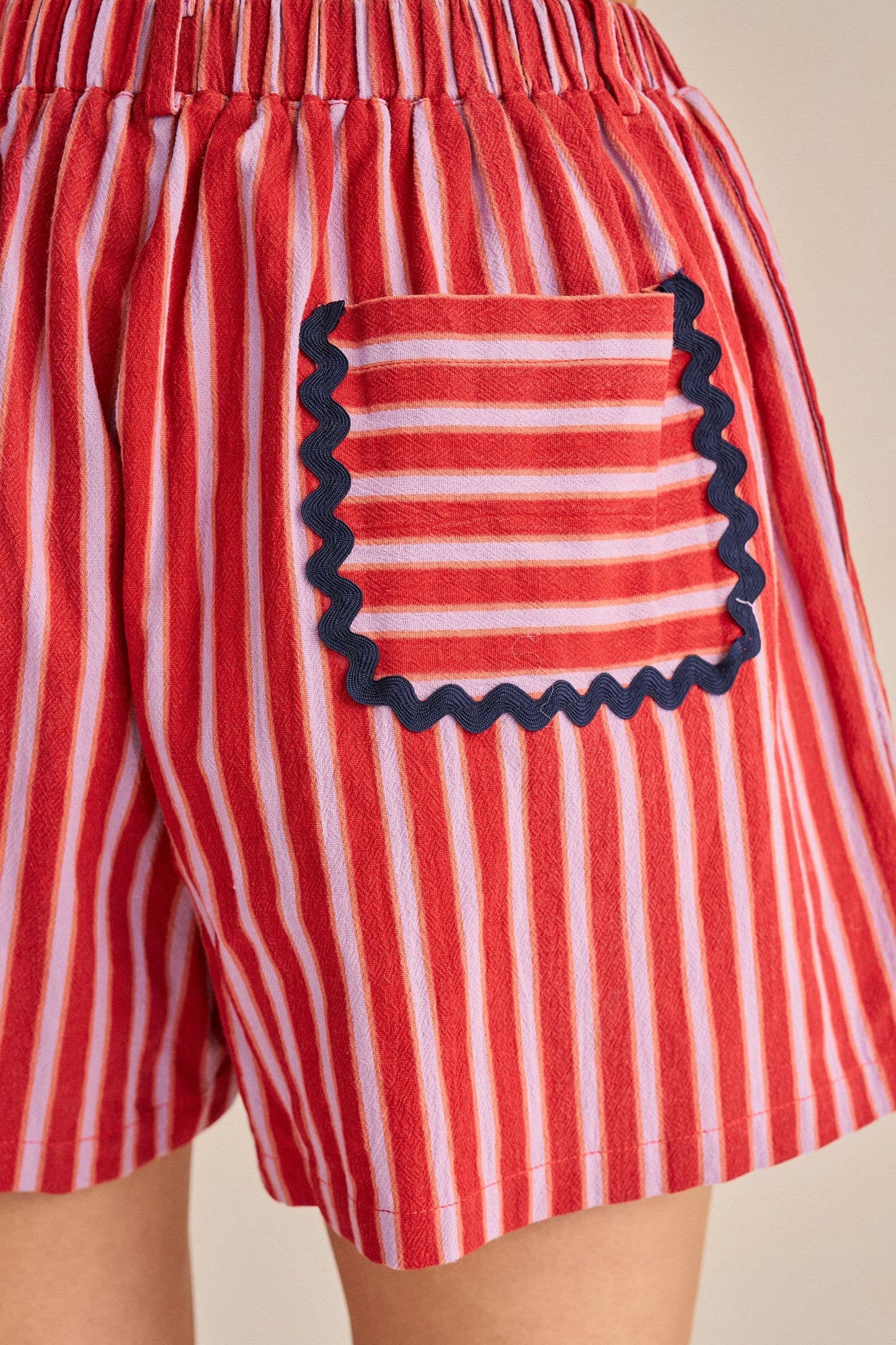 Kelly Kapowski Retro 90's Striped Shorts