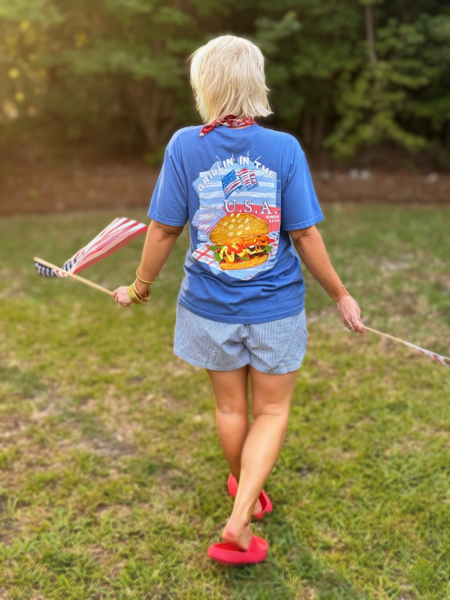 Grillin' In The USA Artisan Graphic T-Shirt