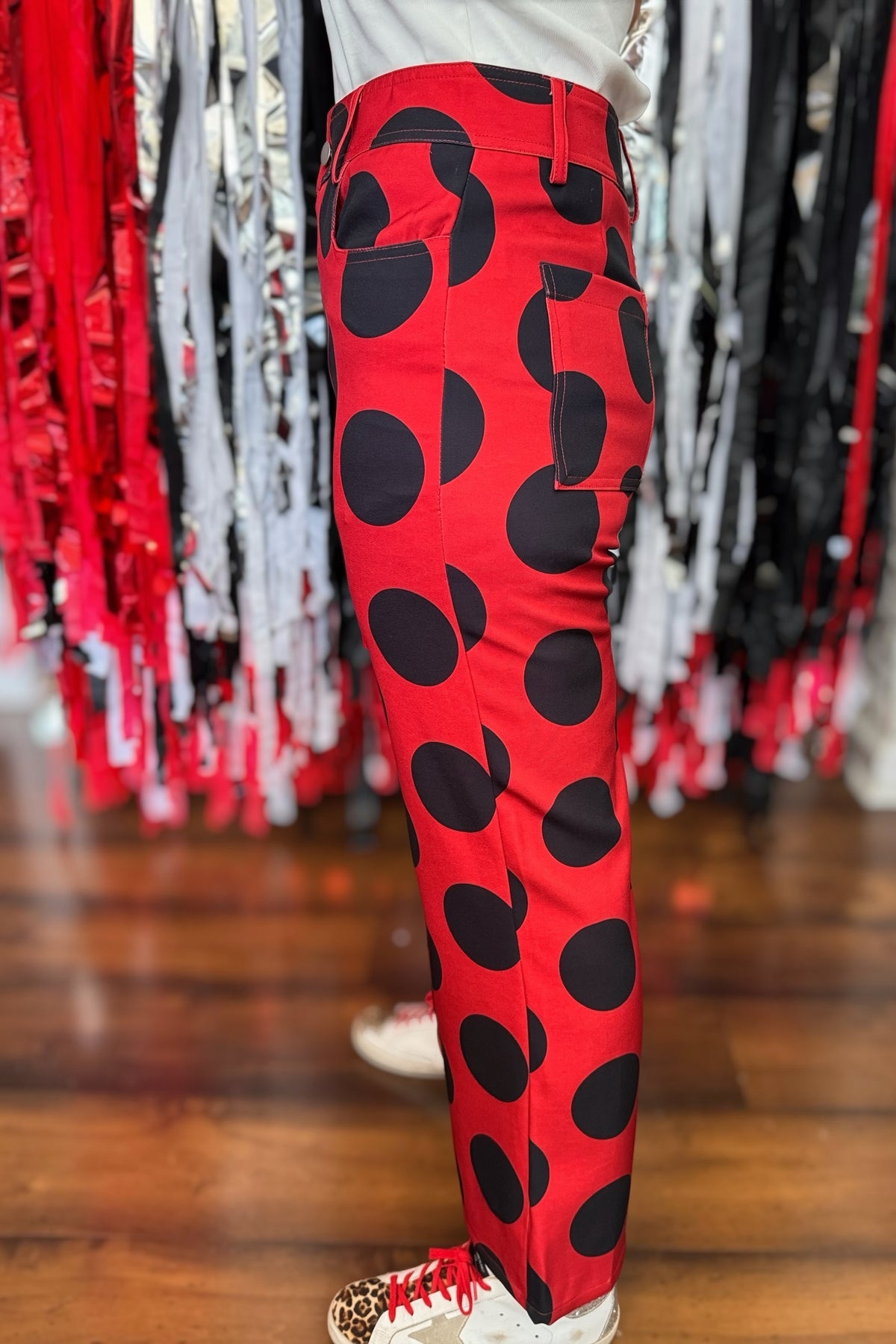 Sanford Spotlight Polka Dot Wide-Leg Pants