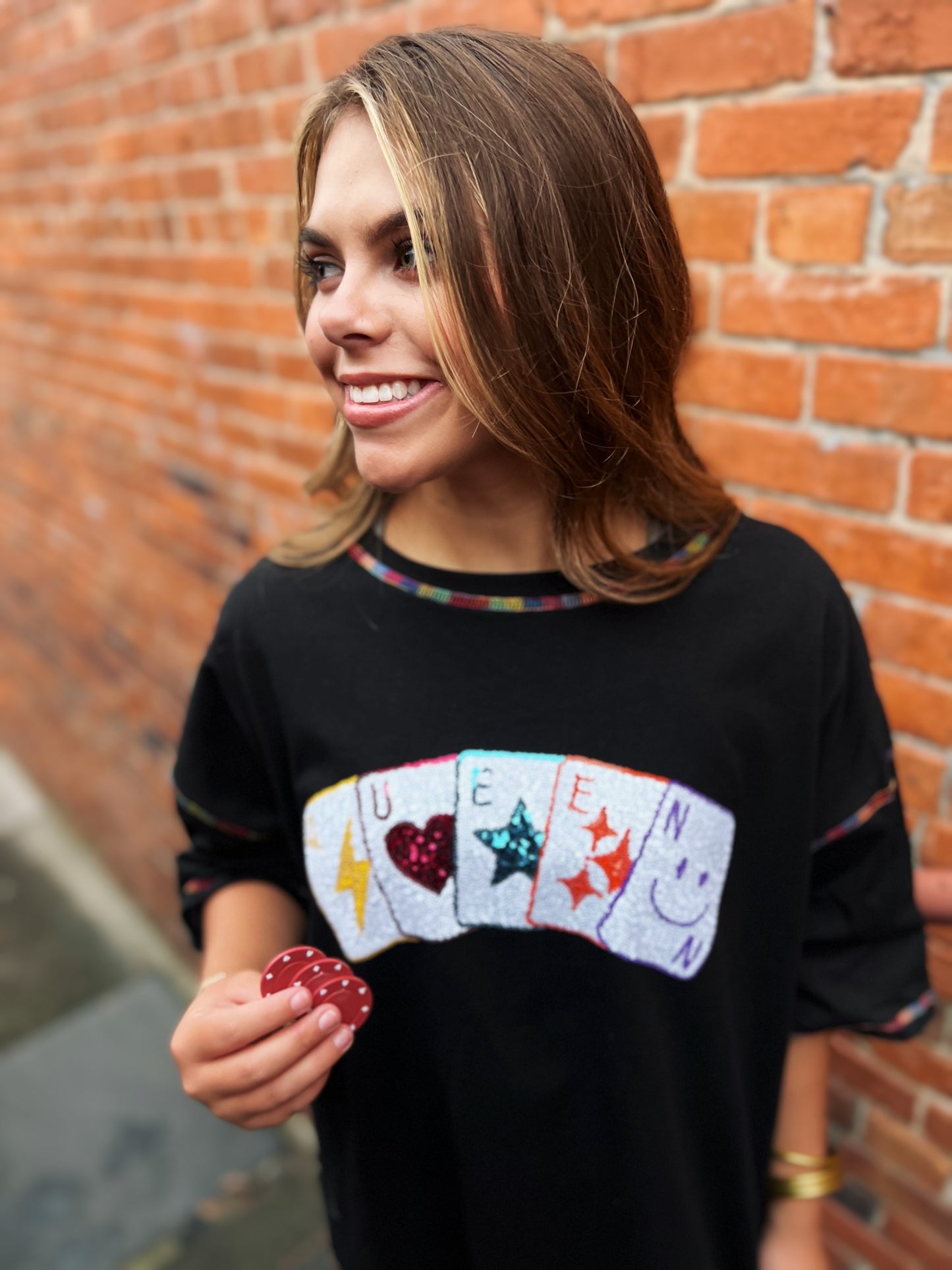 Queen of Cards Oversized Tee