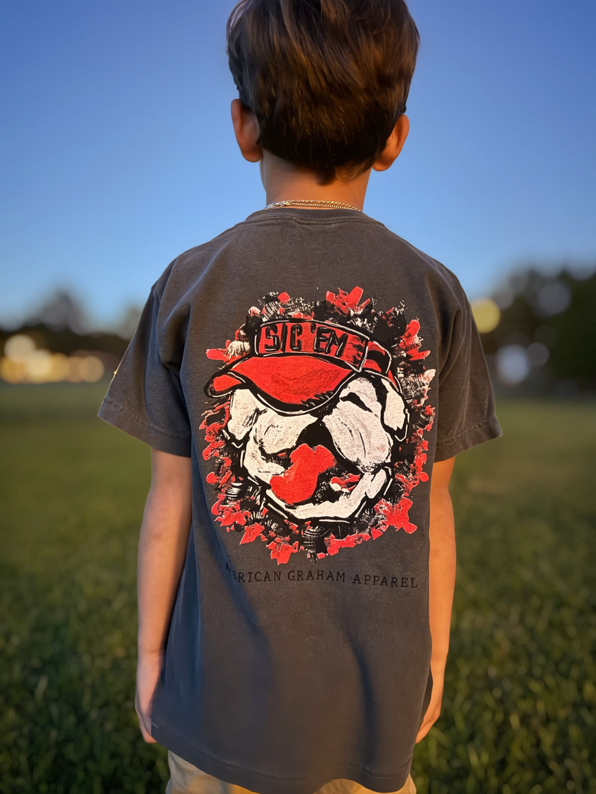 T-shirt à manches longues tie-dye « Sic Em » pour jeunes