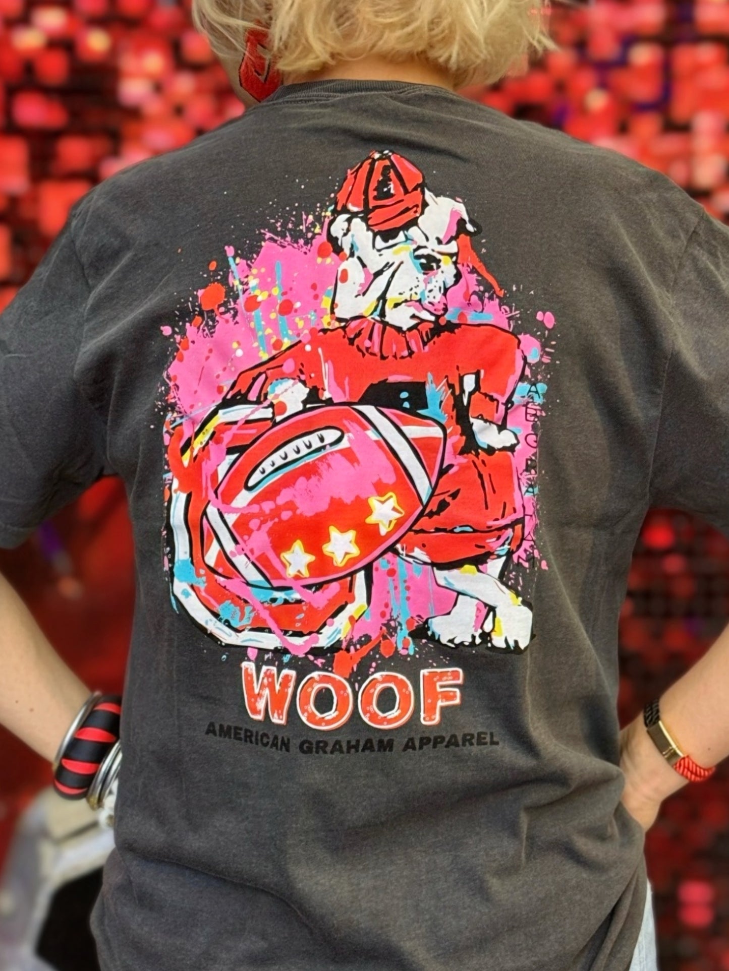 WOOF Comfort Colors Artisan Bulldog Graphic T-Shirt