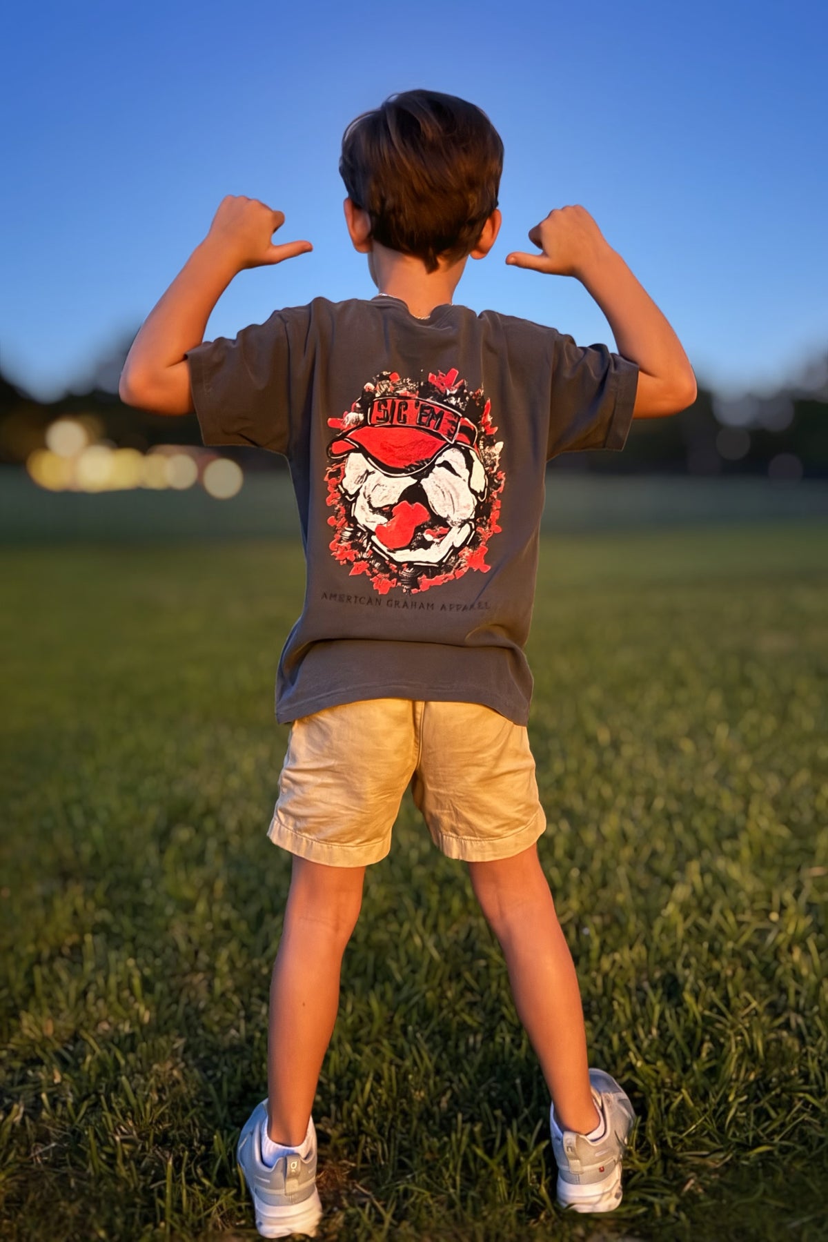 T-shirt à manches longues tie-dye « Sic Em » pour jeunes