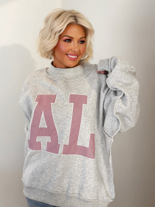Alabama Saturday Oversized Mock-Neck Sweatshirt