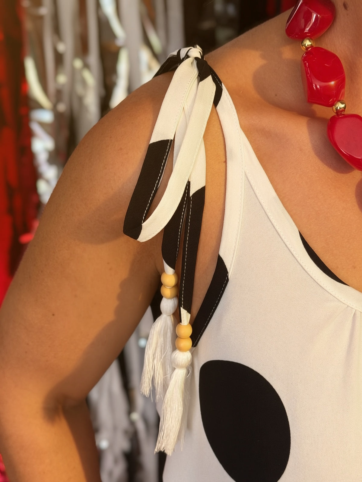 Spot On Polka Dot Tie-Shoulder Maxi Dress, S-3XL Available