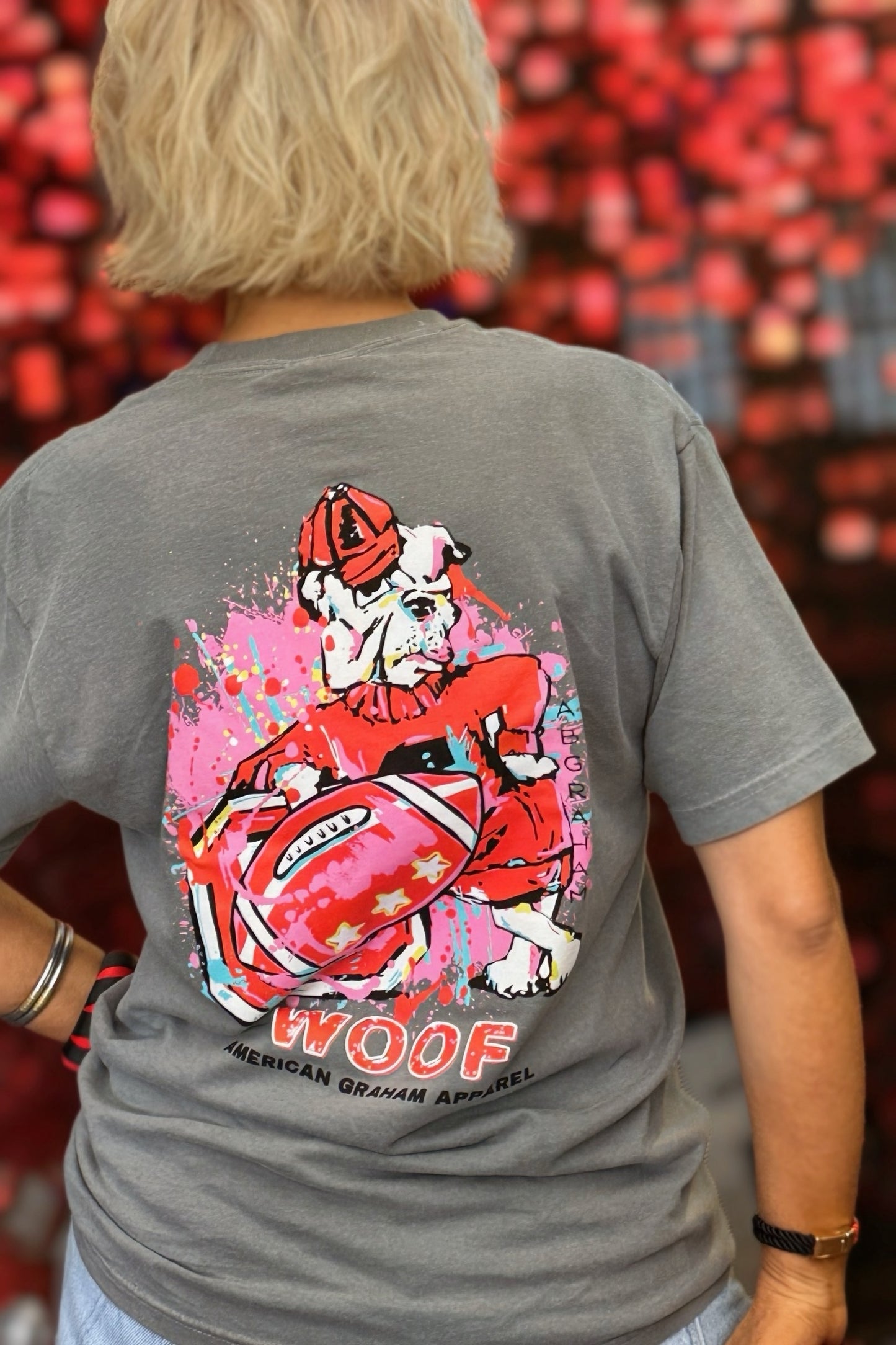 WOOF Comfort Colors Artisan Bulldog Graphic T-Shirt