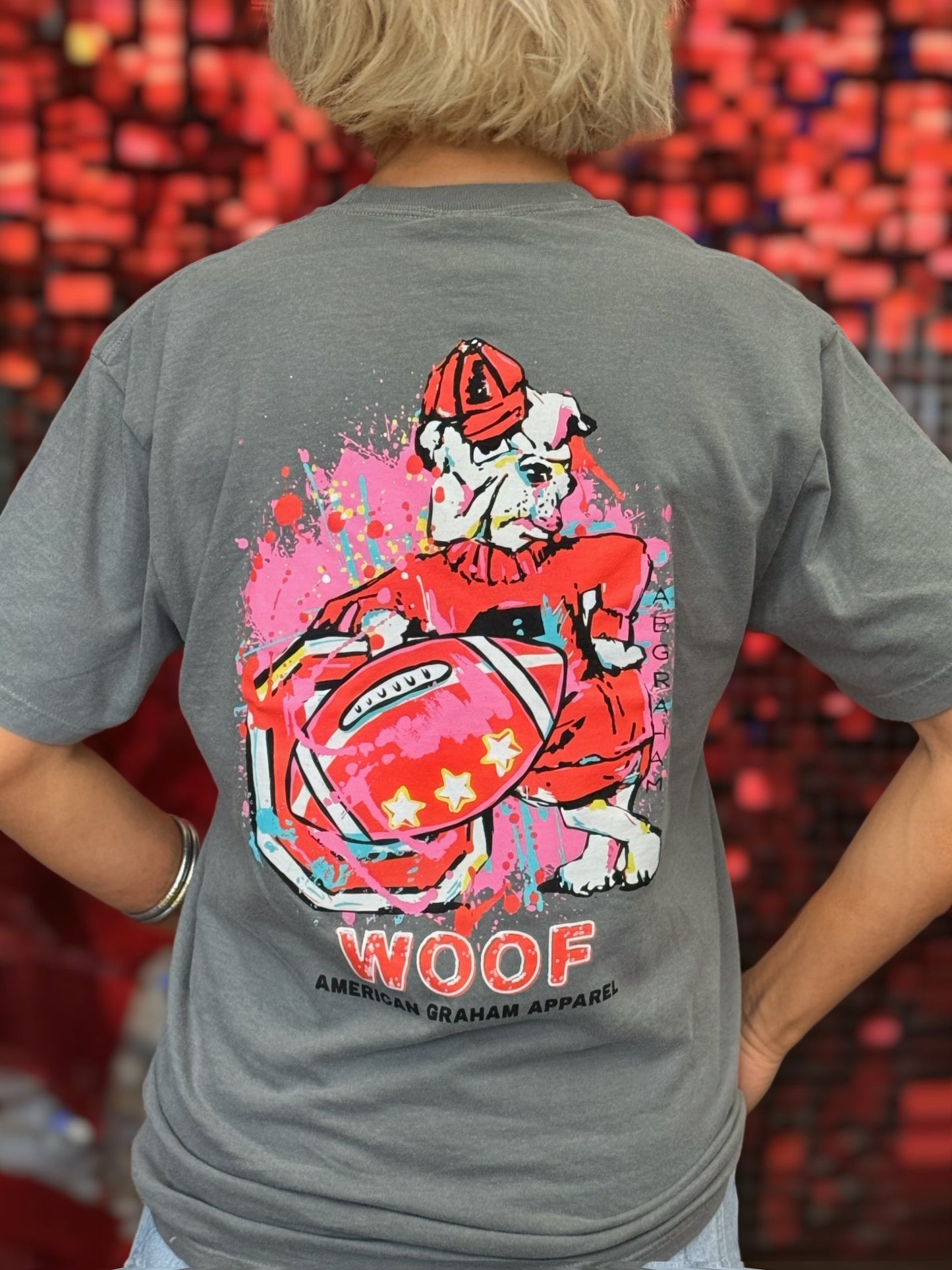 WOOF Comfort Colors Artisan Bulldog Graphic T-Shirt