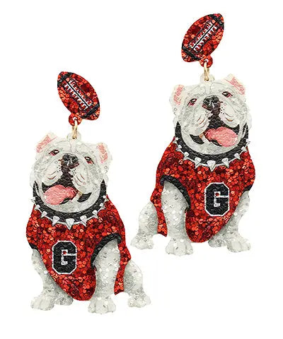 UGA Georgia Bulldog Earrings American Graham Apparel