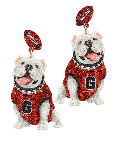 UGA Georgia Bulldog Earrings