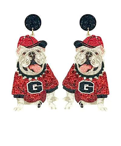 Broad Street Bulldog Earrings American Graham Apparel
