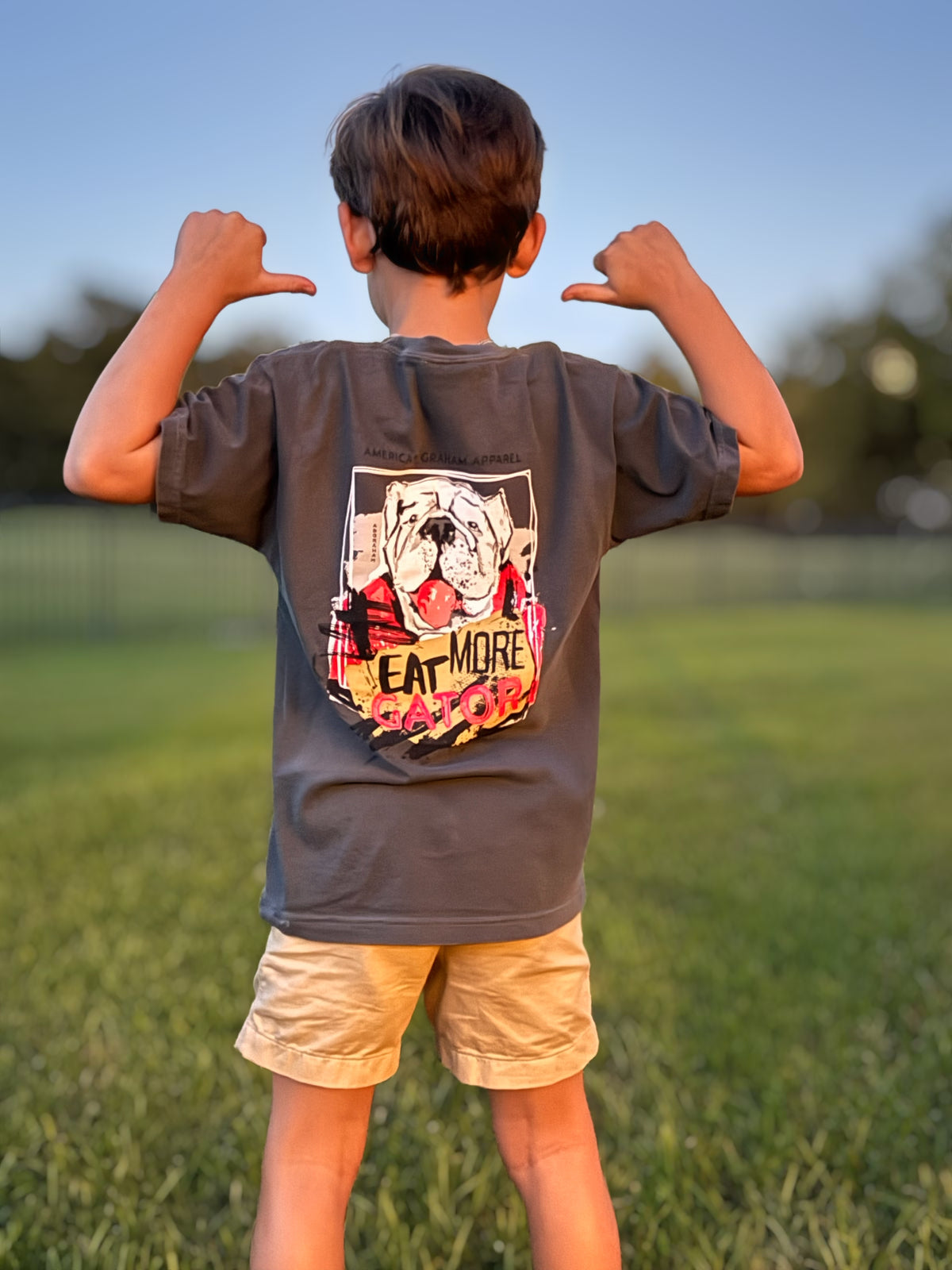 Eat More Gator Youth Comfort Colors® Graphic T-Shirt | Pepper