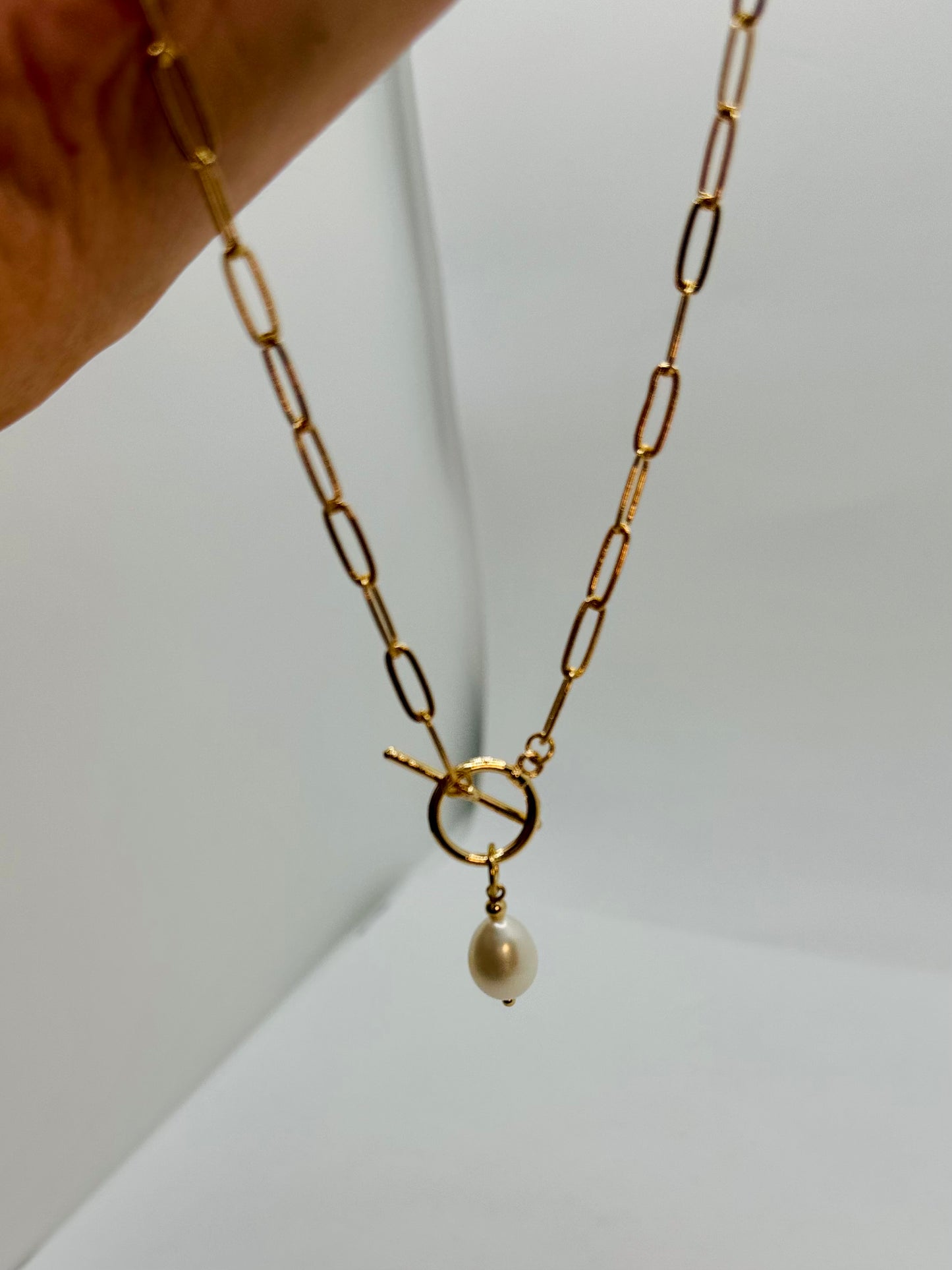 The Signature Pearl Chain Toggle Necklace