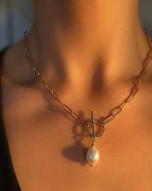 The Signature Pearl Chain Toggle Necklace