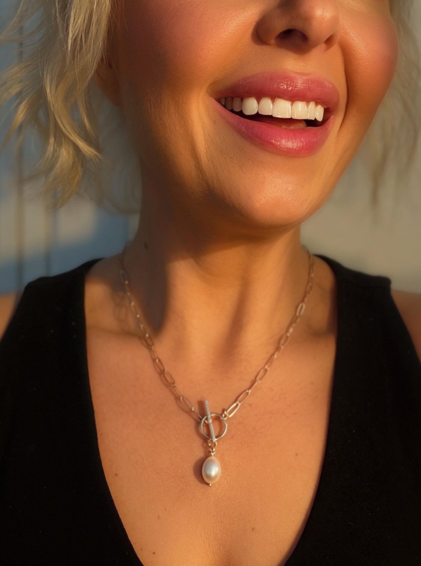 The Signature Pearl Chain Toggle Necklace