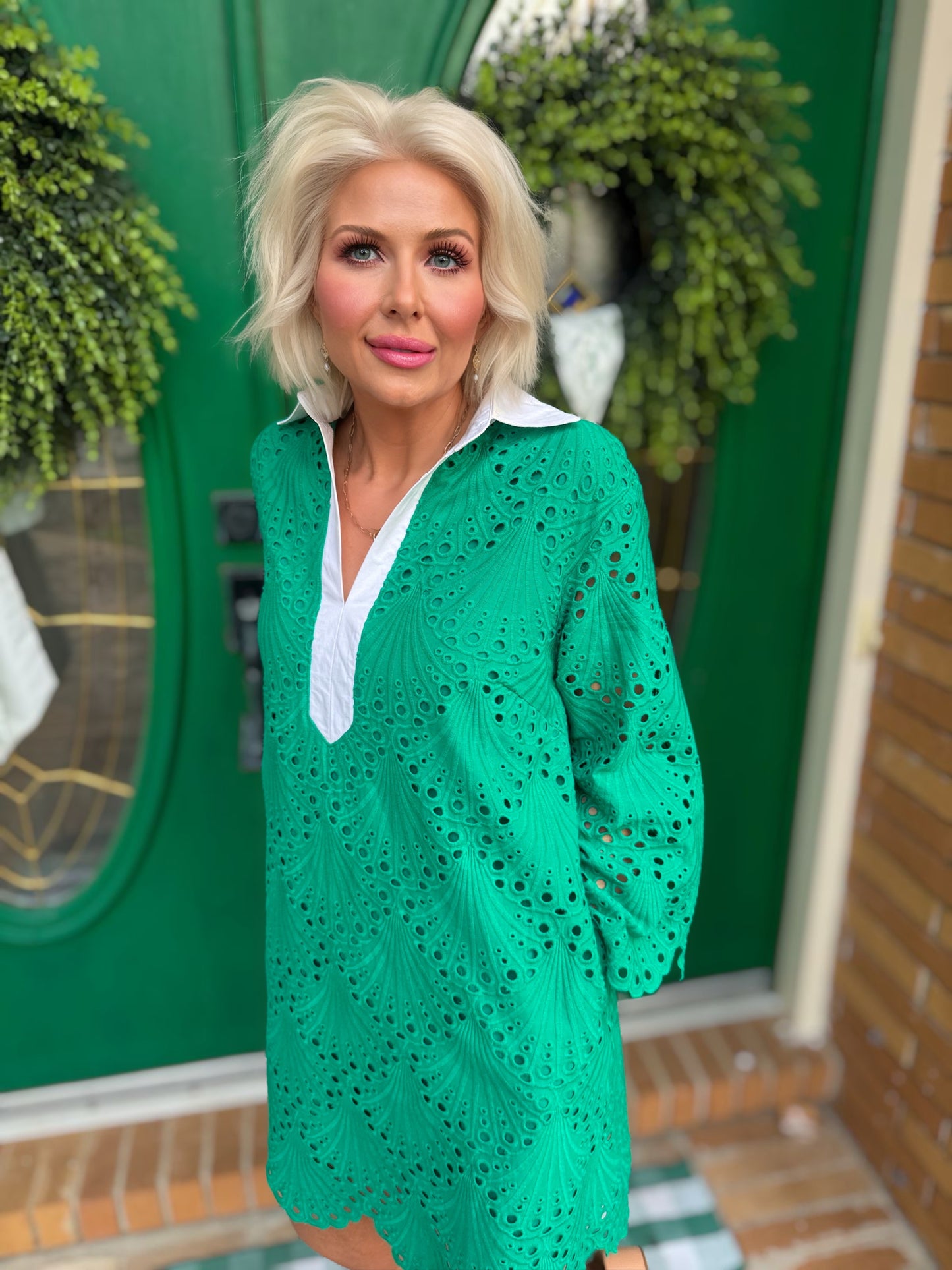 Emerald Coast Eyelet Mini Dress