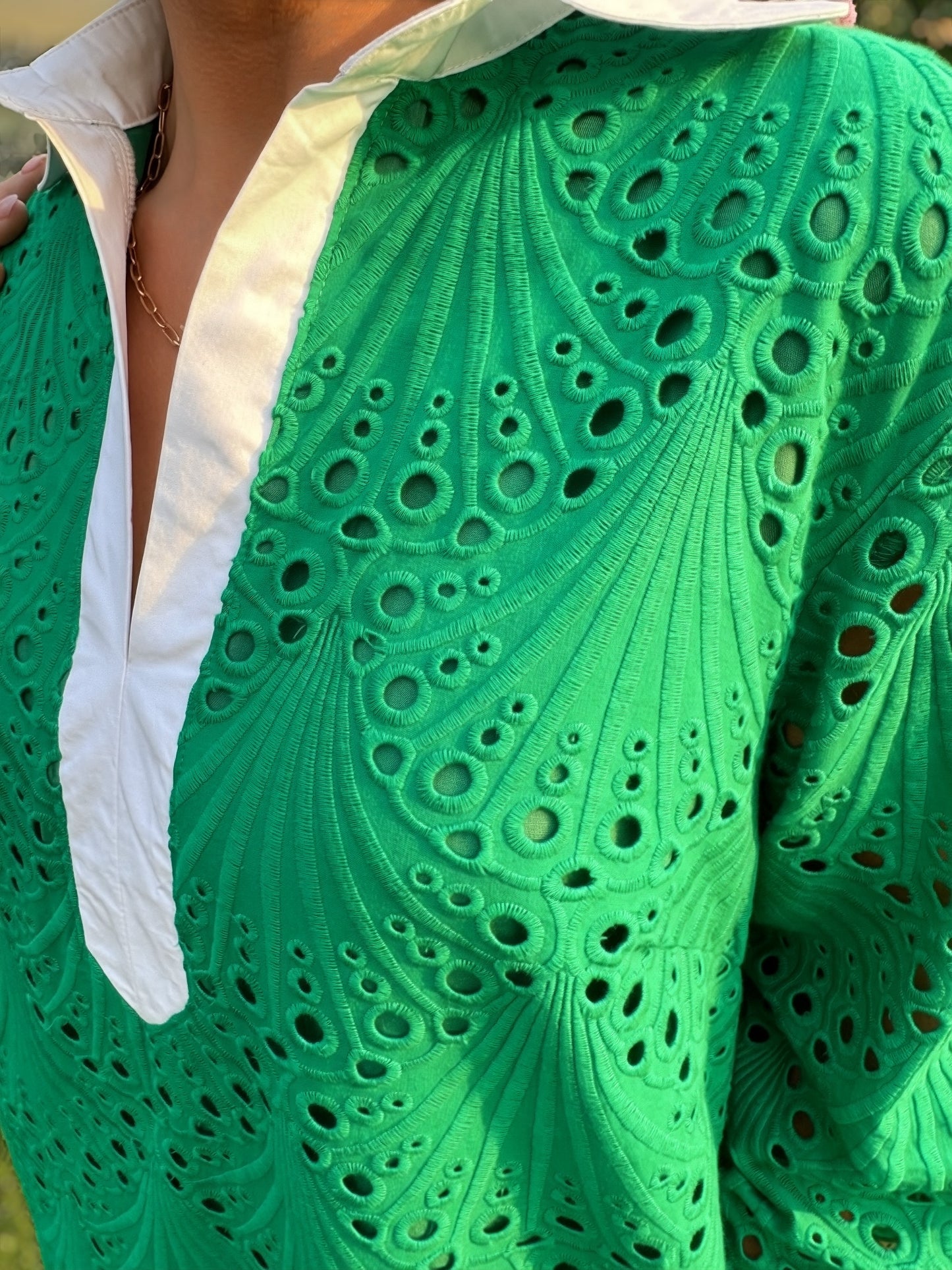 Emerald Coast Eyelet Mini Dress