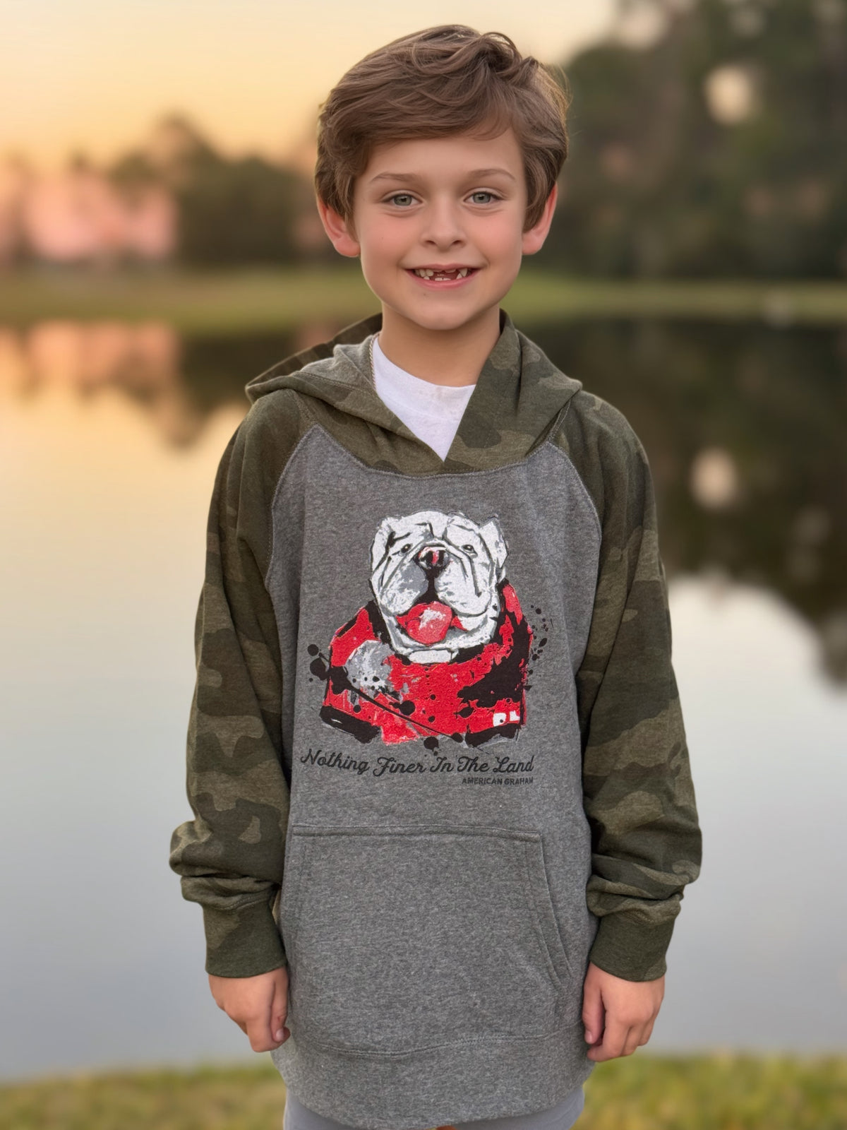 Youth American Graham Nothing Finer Bulldog Camo Hoodie