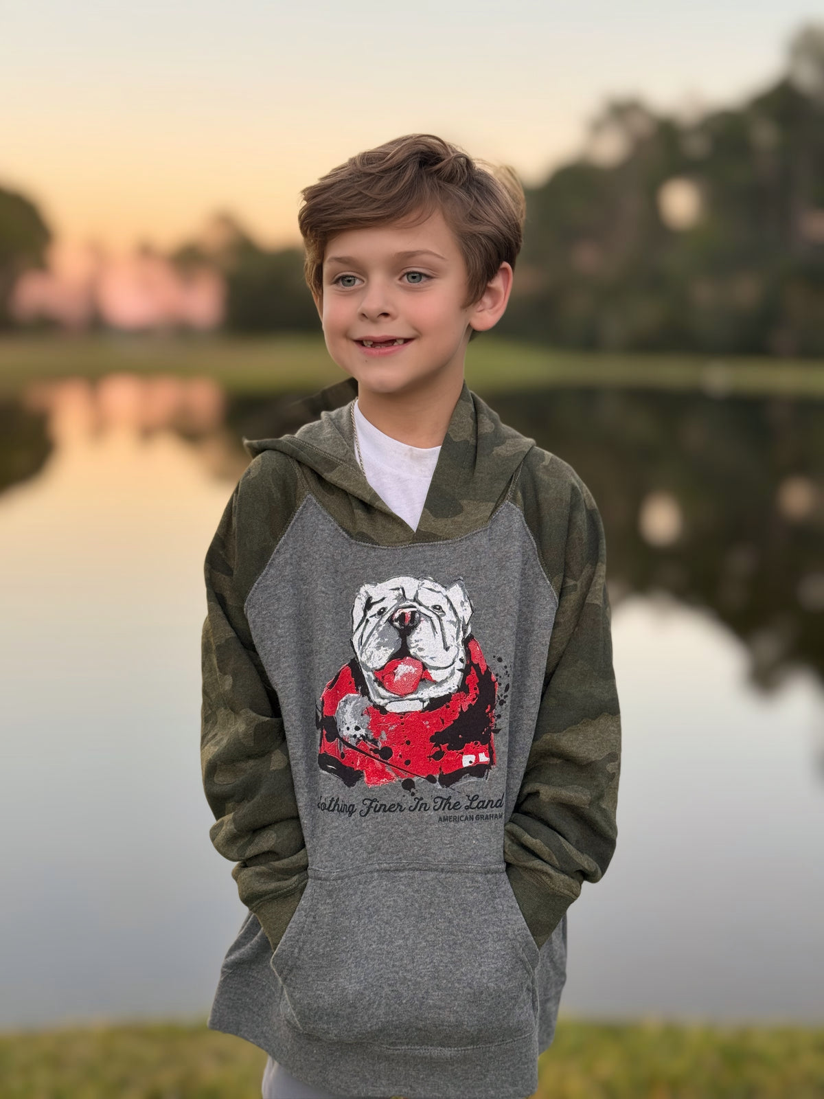 Youth American Graham Nothing Finer Bulldog Camo Hoodie
