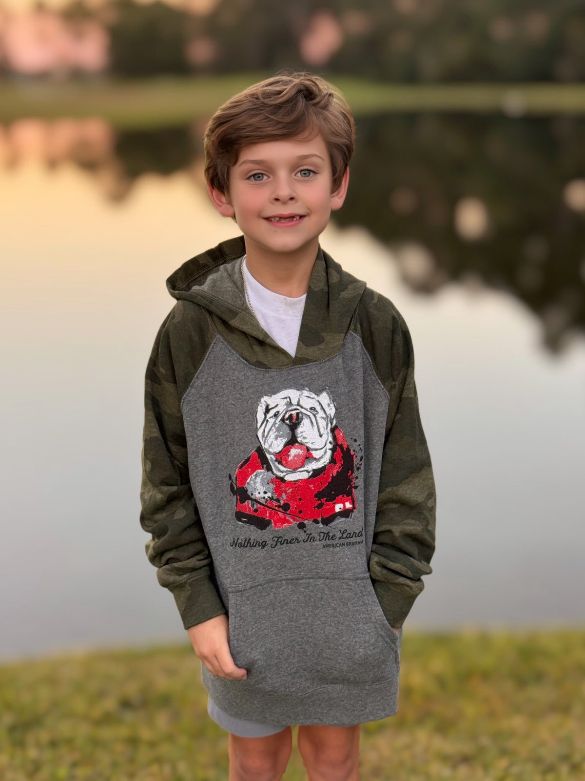 Youth American Graham Nothing Finer Bulldog Camo Hoodie