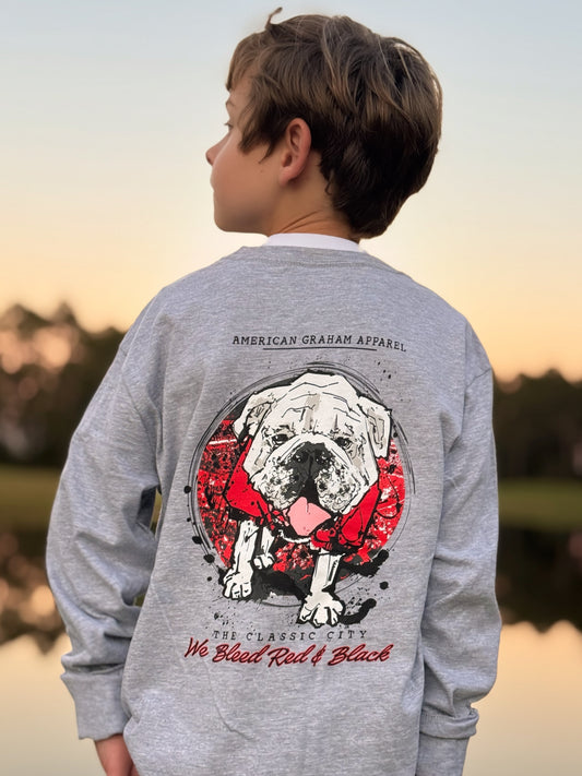 We Bleed Red & Black Youth Bella+Canvas® Long Sleeve Graphic Tee