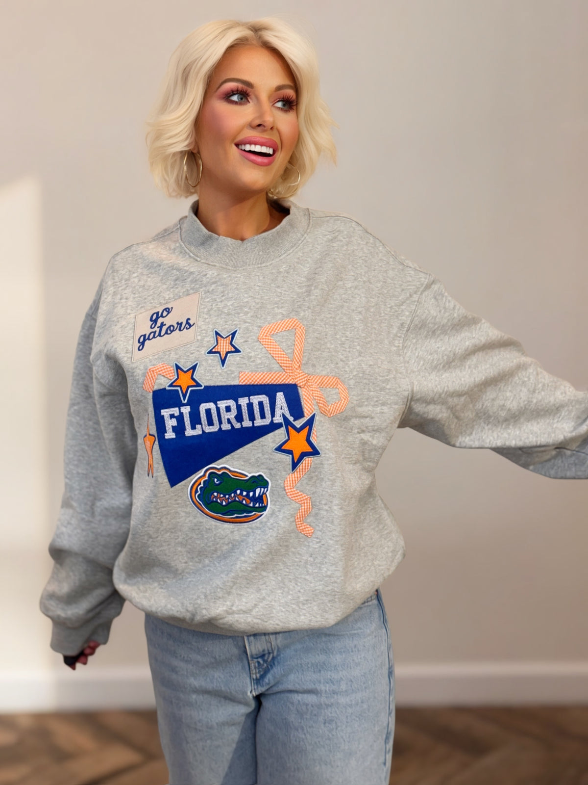 Florida Gators Appliqué Mock Neck Sweatshirt | STARSTRUCK’D