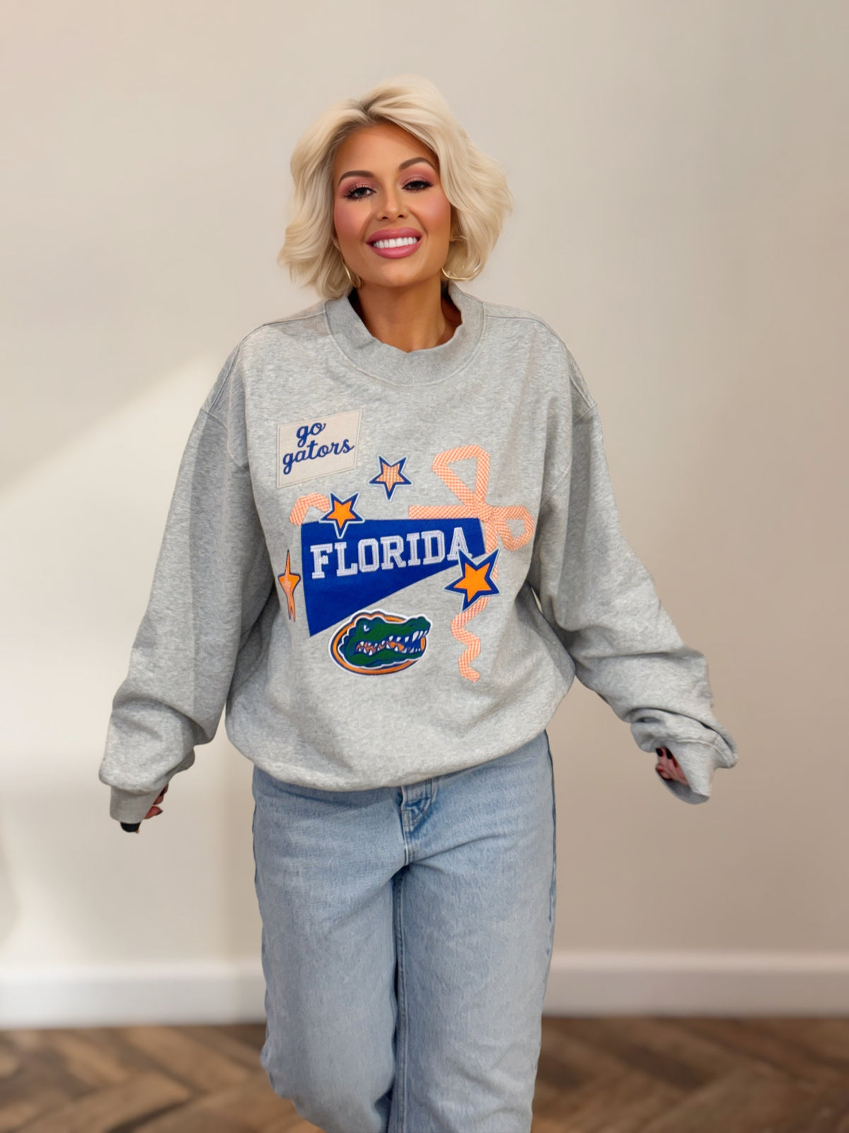 Florida Gators Appliqué Mock Neck Sweatshirt | STARSTRUCK’D