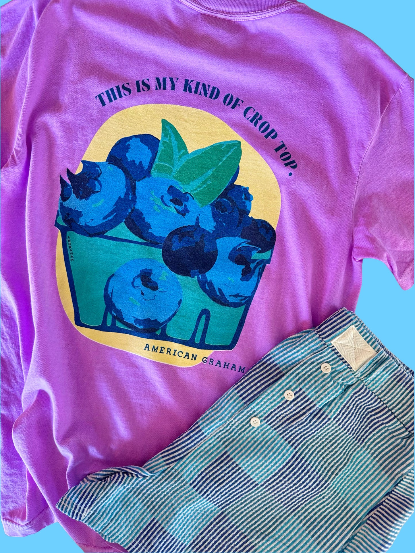 My Kind of Crop Top Blueberry Comfort Colors® Graphic Tee | American Graham