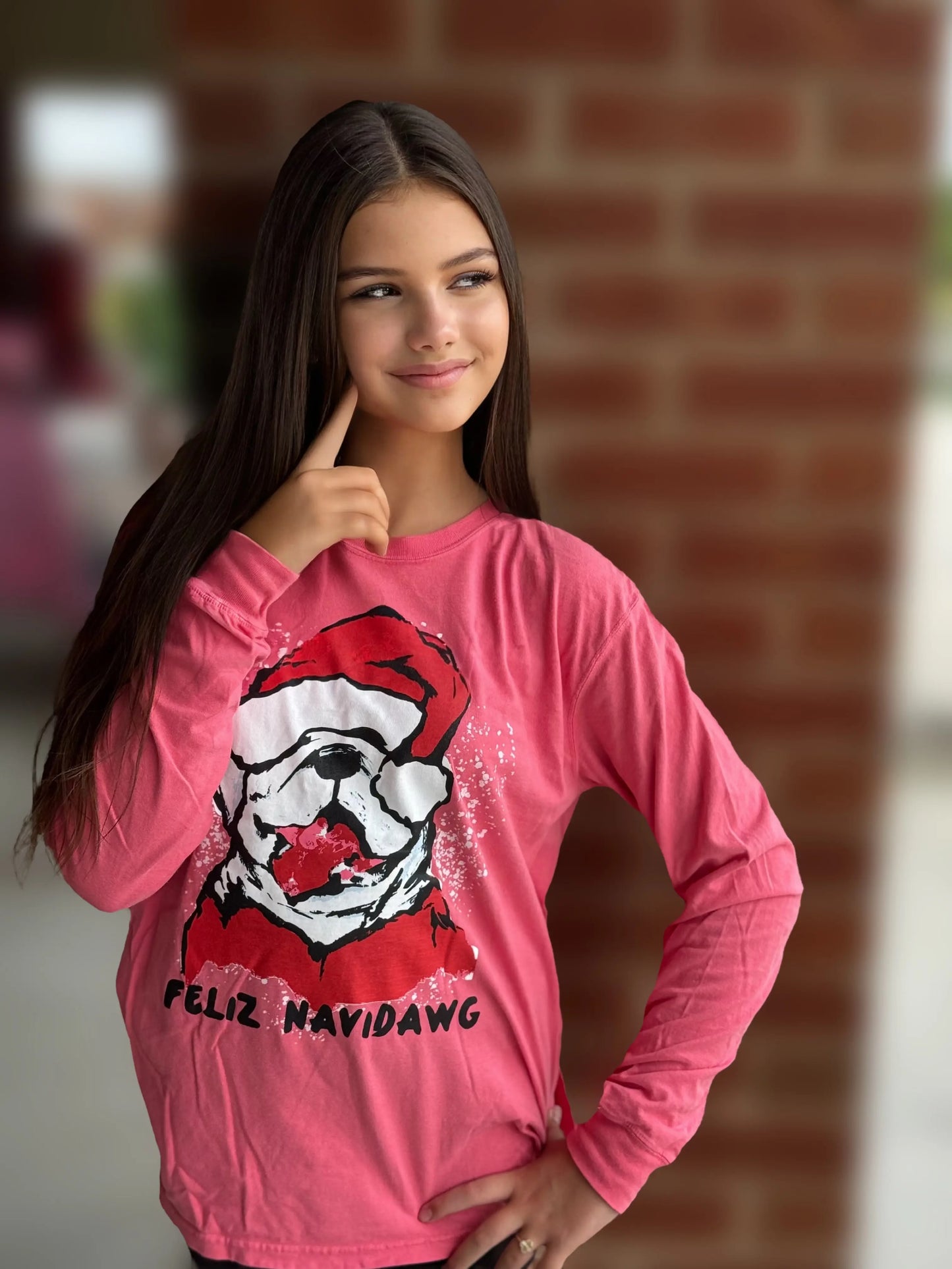 Youth Feliz NaviDAWG Long Sleeve Artisan Graphic Christmas T-Shirt American Graham Apparel