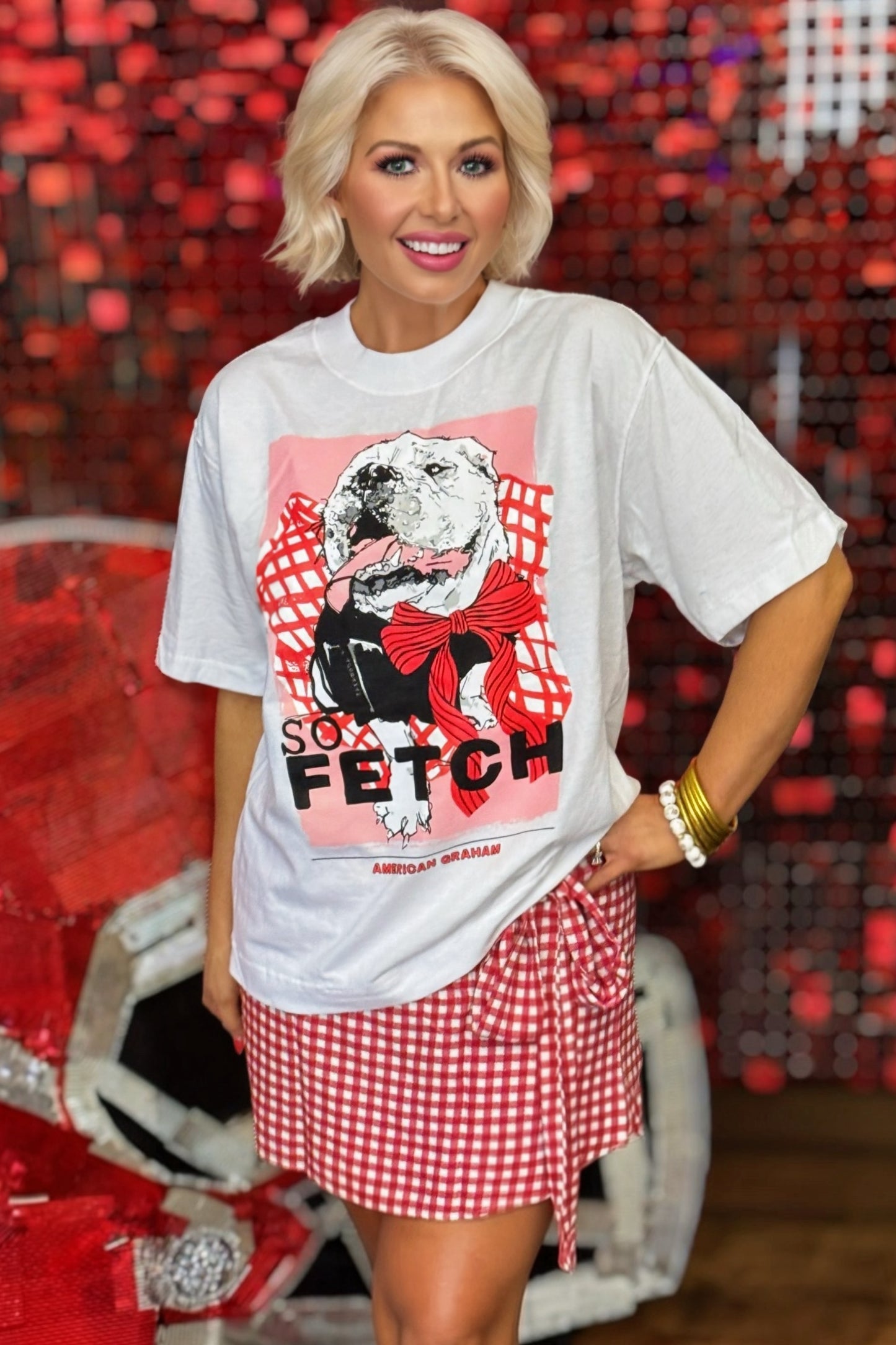 So Fetch Bulldog Graphic Boxy Cut T-Shirt