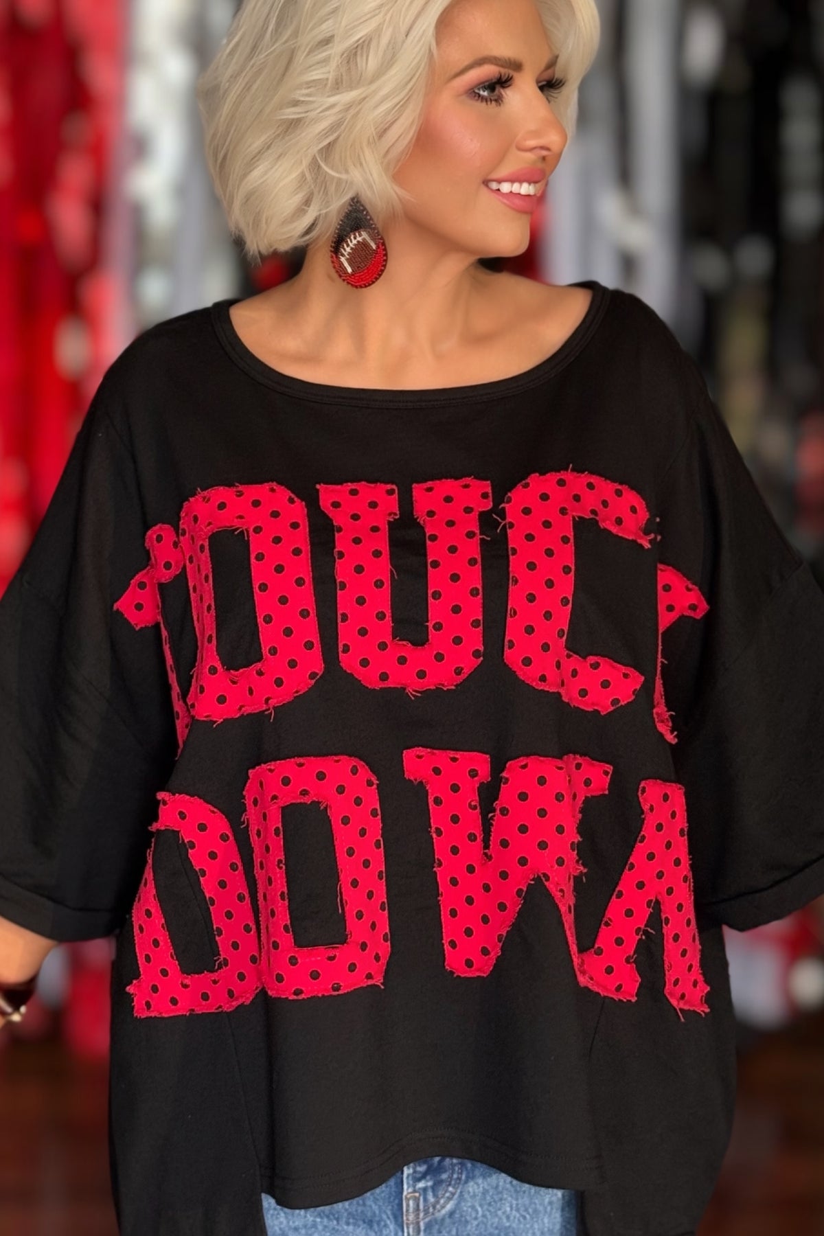 Touchdown Dot Darling Oversized Tee