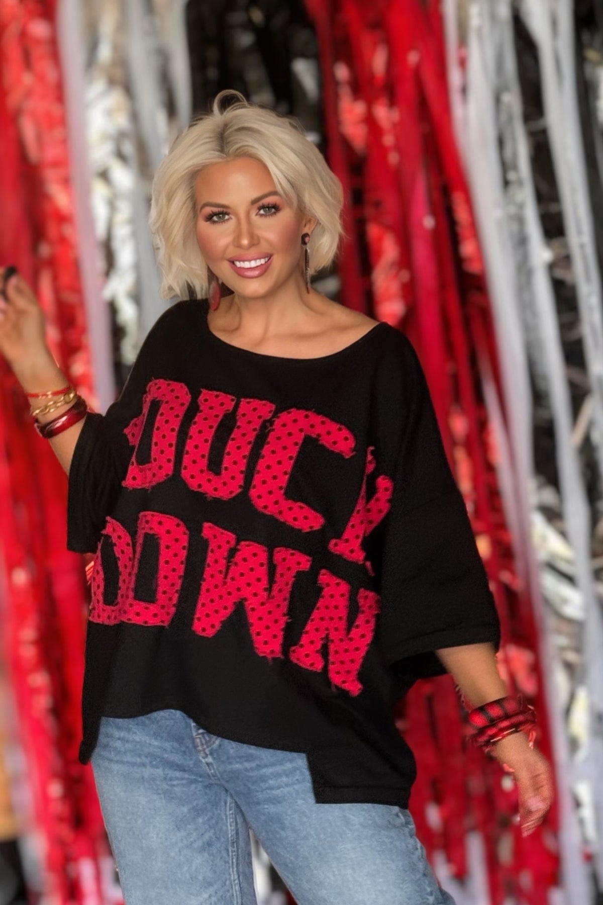 Touchdown Dot Darling Oversized Tee