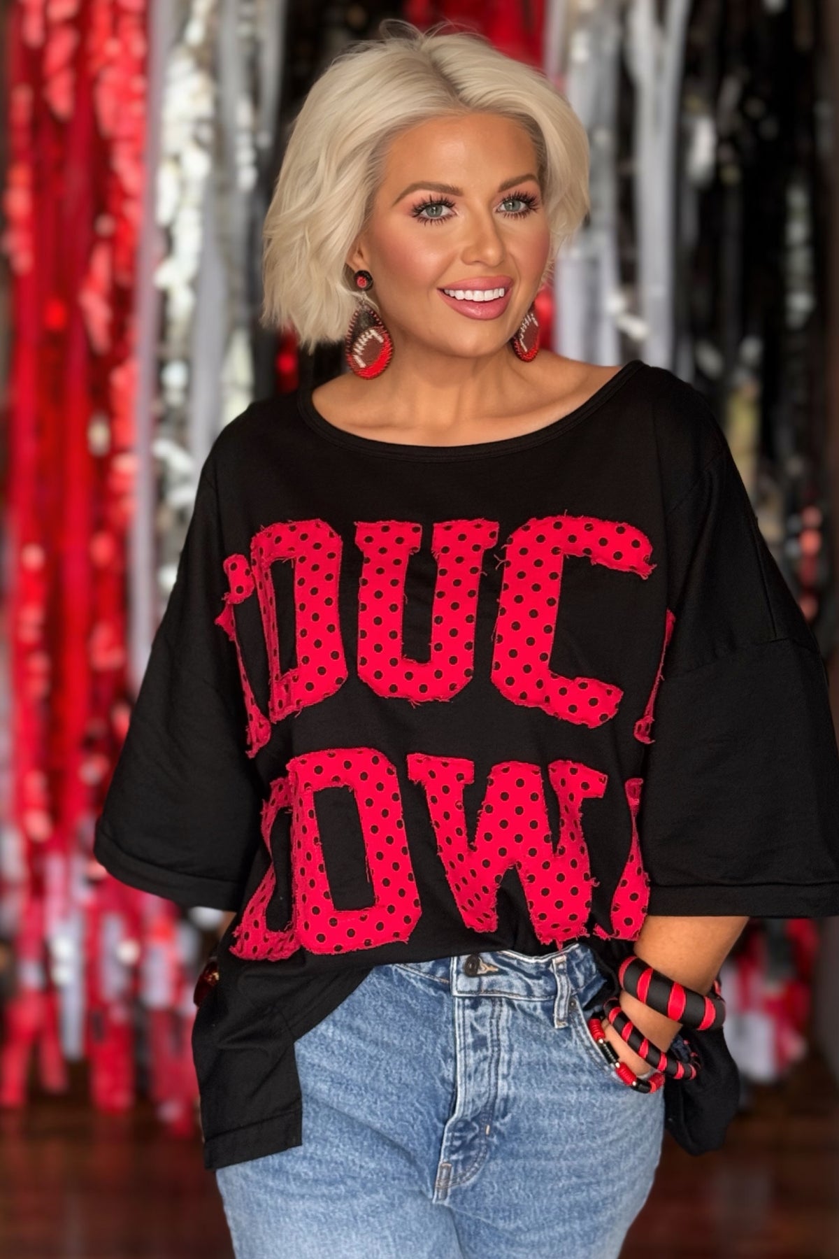 Touchdown Dot Darling Oversized Tee