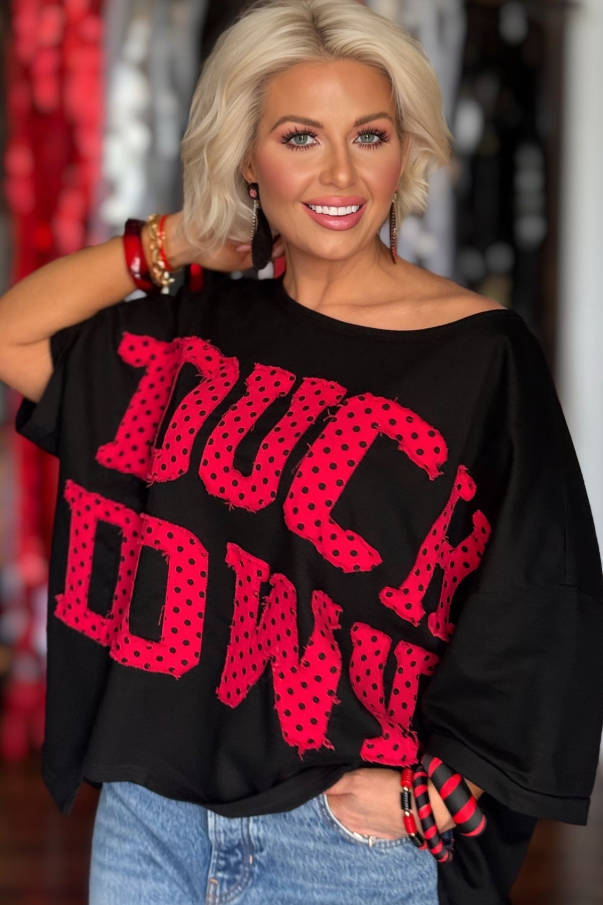 Touchdown Dot Darling Oversized Tee