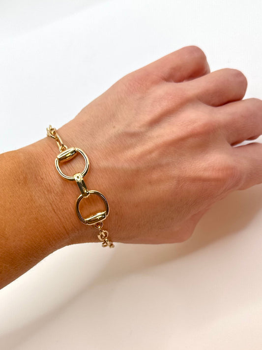 Derby OOTD: Horse Bit Link Chain Bracelet